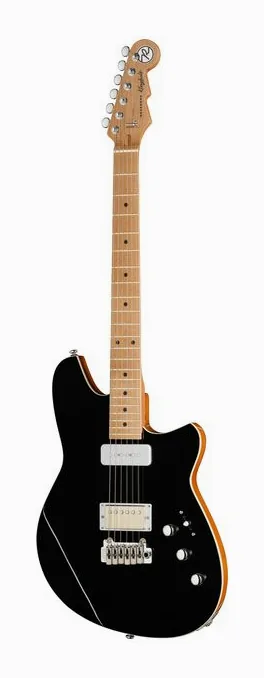 Reverend Kingbolt H90 Midnight Black in primo piano frontale