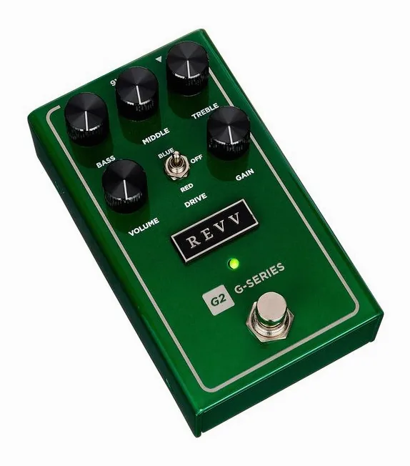 Revv G2 V2 Crunch/Overdrive, manopole viste dall'alto