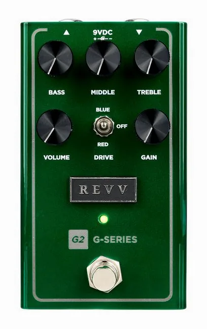Revv G2 V2 Crunch/Overdrive, manopole viste dall'alto
