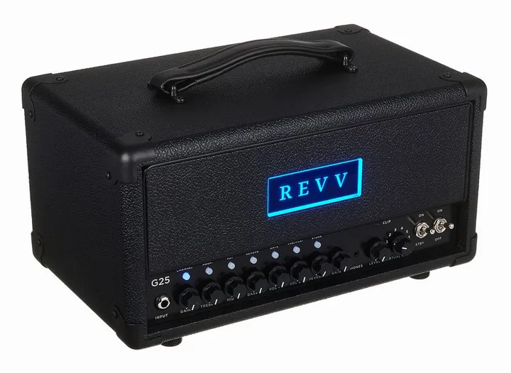 Revv G25 Tube Amp Head, manopole e selettore dei canali