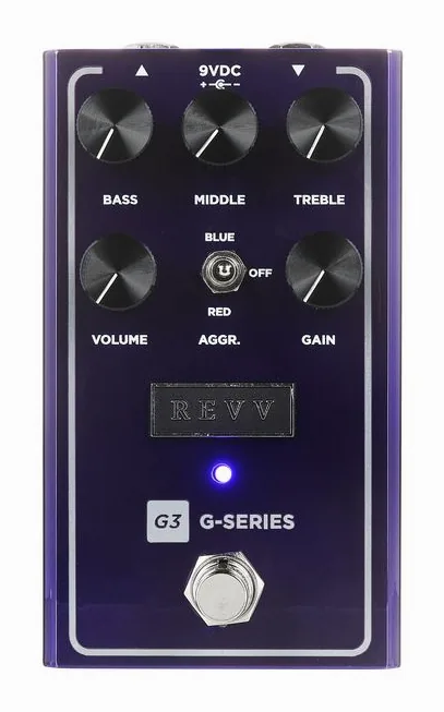 Revv G3 V2 Distortion, led e interruttore a pedale