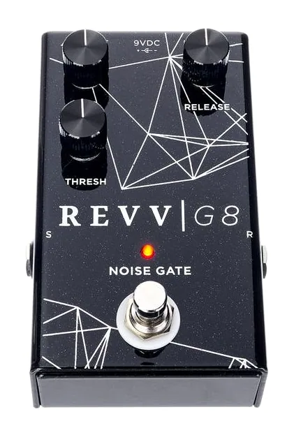 Revv G8 Noise Gate, manopole viste dall'alto