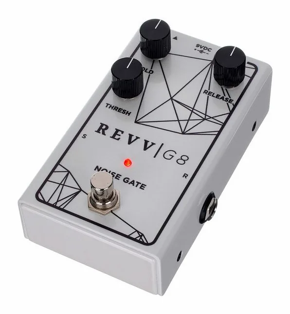 Revv G8 Noise Gate White Pearl LTD inquadrato di fronte su sfondo neutro