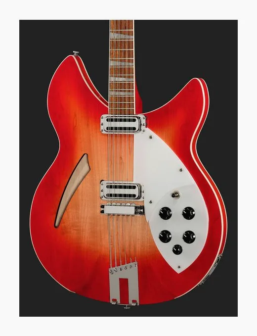 Rickenbacker 360/12C63 Fireglo 12-string, capotasto e prime posizioni della tastiera