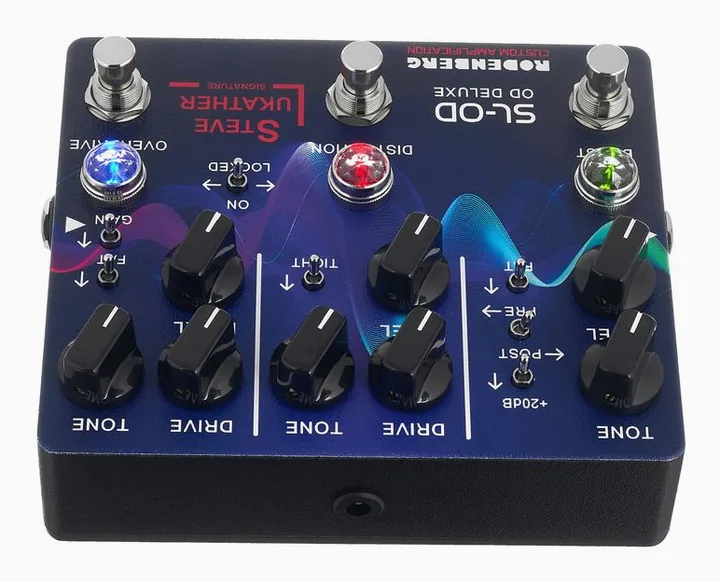 Rodenberg SL-OD Deluxe OD/Dist/Boost, grafica del pannello superiore