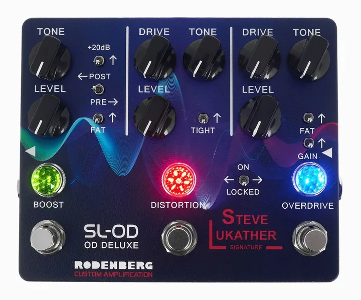 Rodenberg SL-OD Deluxe OD/Dist/Boost, connettori sul retro dell'unita