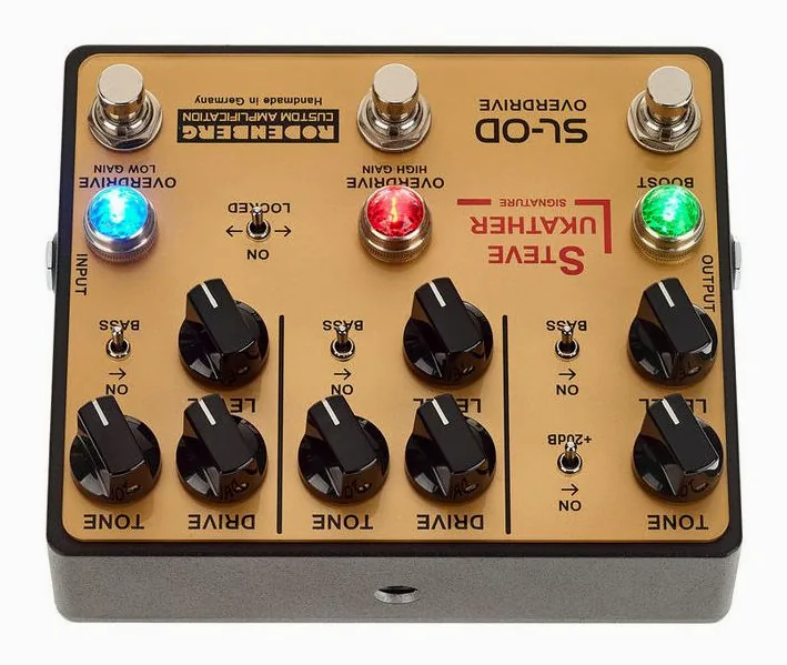 Rodenberg SL-OD Overdrive, footswitch in primo piano