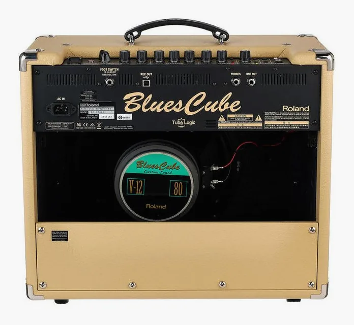 Roland Blues Cube Stage, vista dall'alto della testata