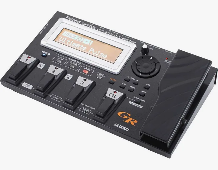 Roland GR-55S Black visto di fronte
