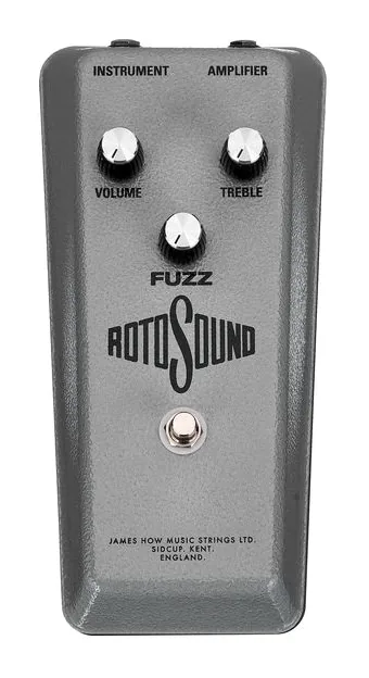Rotosound Fuzz Pedal RFB1, grafica del pannello superiore