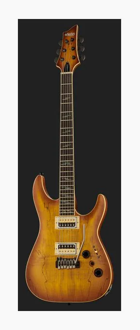 Schecter C-1 Exotic Spalted Maple SNVB, profilo laterale del corpo