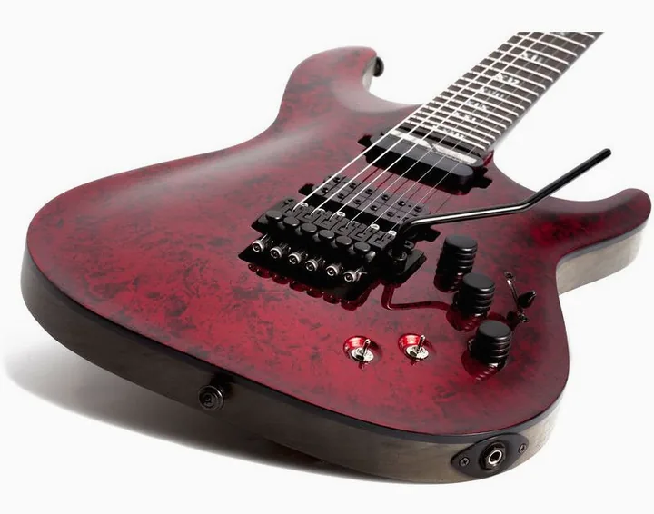 Schecter C-1 FR S Apocalypse Red Reign, selettore pickup e jack di uscita