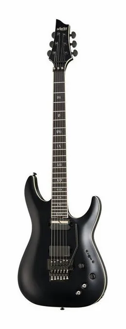 Schecter C-1 FR S SLS Evil Twin SBK visto di fronte