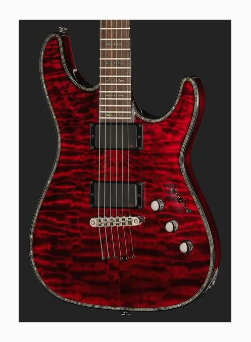 Schecter C-1 Hellraiser BCH, curve del body viste dall'alto