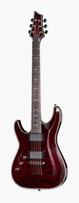 Schecter C-1 Hellraiser BC LH in primo piano frontale
