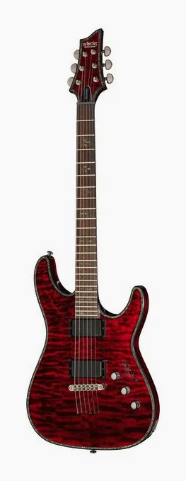 Schecter C-1 Hellraiser BCH in primo piano frontale