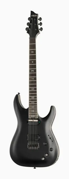Schecter C-1 HT S SLS Elite Evil SBK fotografato frontalmente