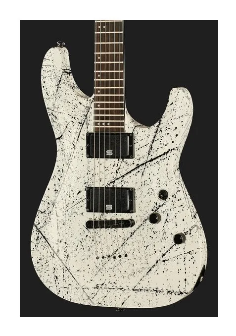 Schecter C-1 Ink Bomb, manico e tastiera visti di lato