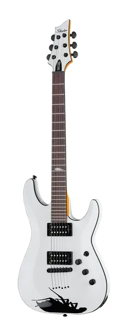 Schecter C-1 Jerry Horton 25th WH fotografato frontalmente