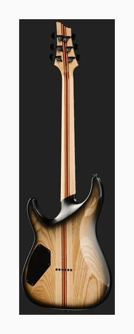Schecter C-1 Pale Moon SNBB, corpo e verniciatura in primo piano