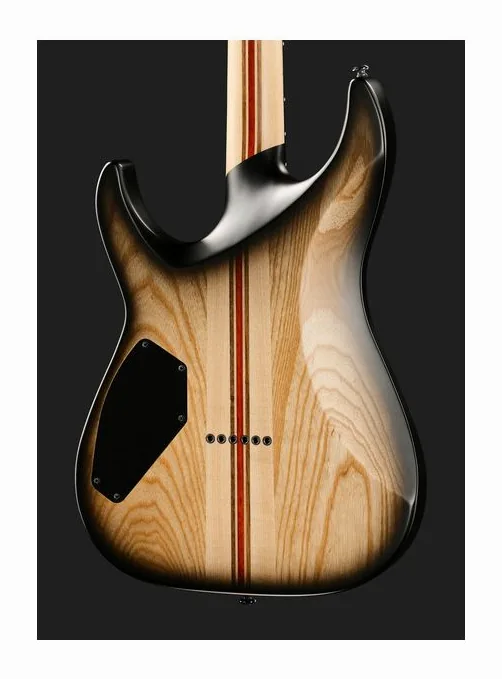 Schecter C-1 Pale Moon SNBB, curve del body viste dall'alto