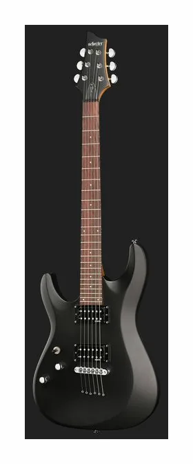 Schecter C-6 Deluxe LH SB, curve del body viste dall'alto