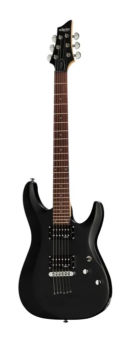 Schecter C-6 Deluxe SBK fotografato frontalmente