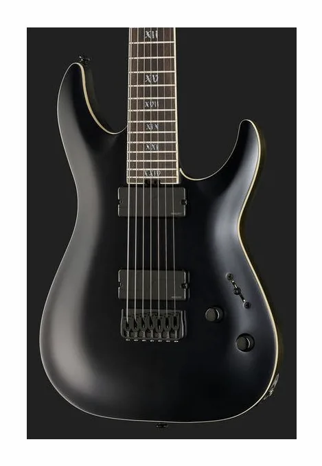 Schecter C-7 SLS Evil Twin SBK, pickup e manopole dei controlli