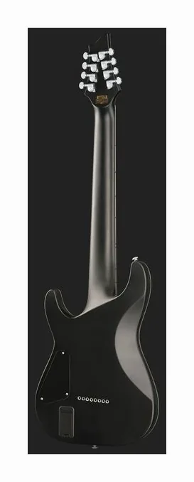 Schecter Damien Platinum 8 SBK, manico e tastiera visti di lato