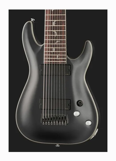 Schecter Damien Platinum 9 SBK, curve del body viste dall'alto