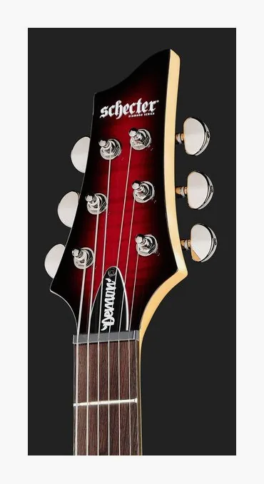 Schecter Demon-6 Crimson Red Burst, selettore pickup e jack di uscita
