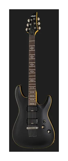 Schecter Demon-6 Satin Black, vista posteriore del corpo
