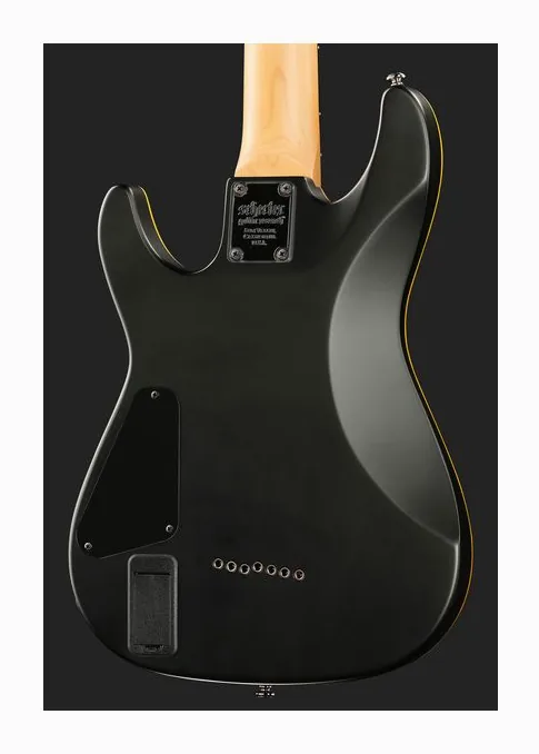 Schecter Demon 7-Satin Black, profilo laterale del corpo
