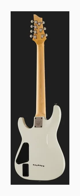 Schecter Demon 7 Vintage White, manico e tastiera visti di lato