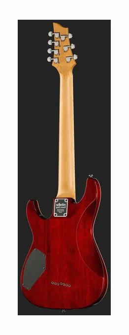 Schecter Diamond Omen 7 Extreme BCH, paletta con meccaniche e logo