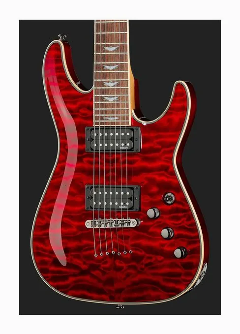 Schecter Diamond Omen 7 Extreme BCH, selettore pickup e jack di uscita