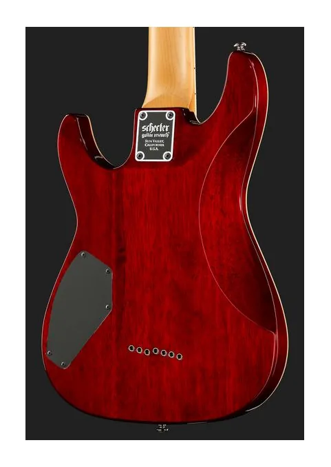 Schecter Diamond Omen 7 Extreme BCH, paletta con meccaniche e logo