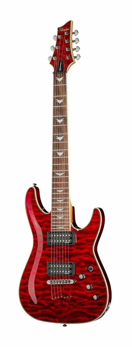 Schecter Diamond Omen 7 Extreme BCH fotografato frontalmente