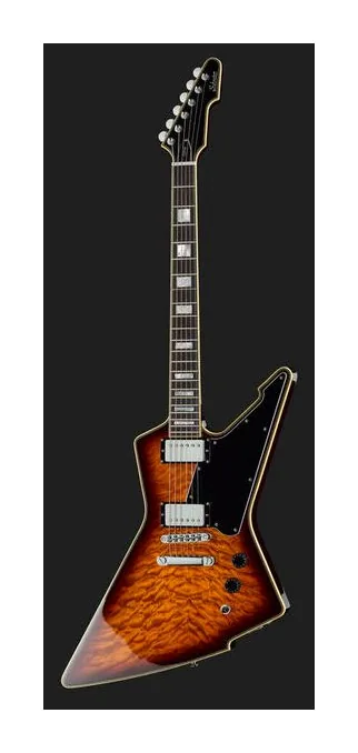 Schecter E-1 Custom Special Edition VSB, corpo e verniciatura in primo piano