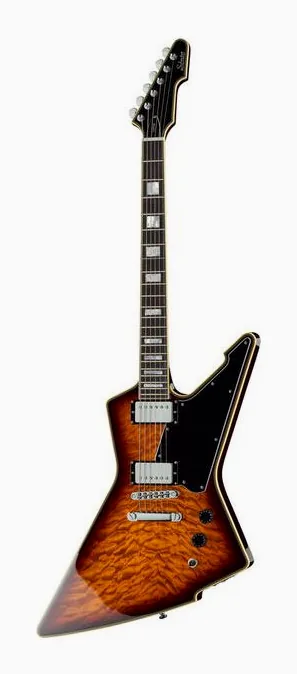 Schecter E-1 Custom Special Edition VSB visto di fronte