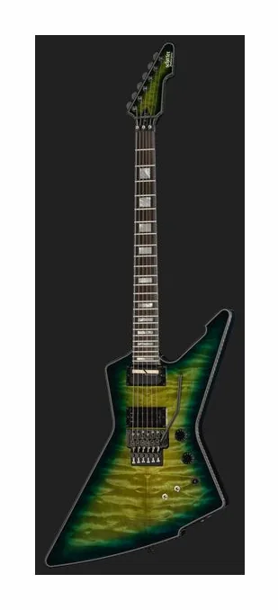 Schecter E-1 FR S Special Edition GRNB, curve del body viste dall'alto