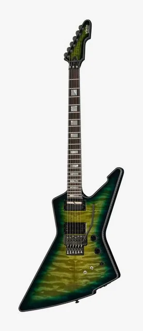 Schecter E-1 FR S Special Edition GRNB in primo piano frontale