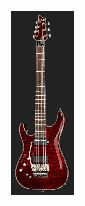 Schecter Hellraiser C-7 FR S LH, pickup e manopole dei controlli