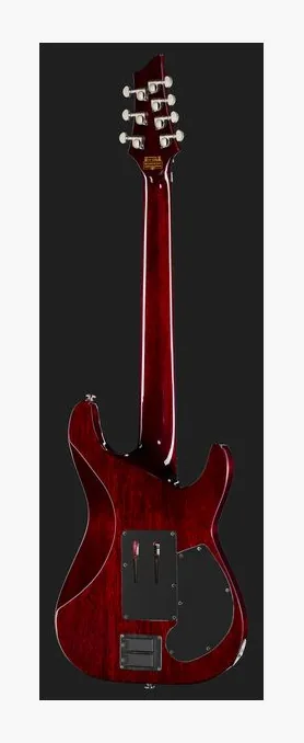 Schecter Hellraiser C-7 FR S LH, curve del body viste dall'alto
