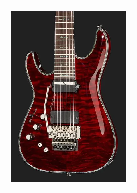 Schecter Hellraiser C-7 FR S LH, manico e tastiera visti di lato