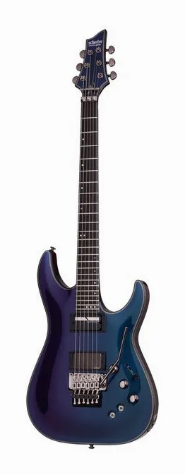 Schecter Hellraiser Hybrid C-1 UV in primo piano frontale