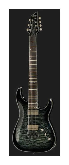 Schecter Hellraiser Hybrid C-7 TBB, selettore pickup e jack di uscita