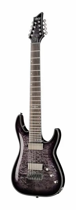 Schecter Hellraiser Hybrid C-8 TBB visto di fronte