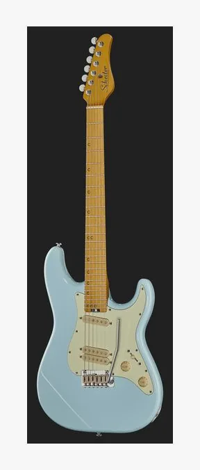 Schecter MV-6 Super Sonic Blue BB MN MF, profilo laterale del corpo