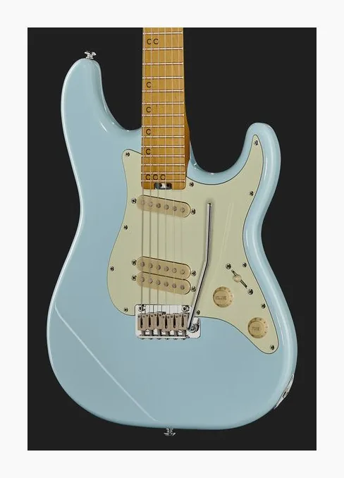 Schecter MV-6 Super Sonic Blue BB MN MF, vista posteriore del corpo